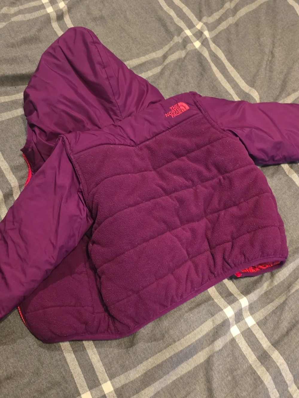 The North Face Toddler Purple Hooded Puffer Jacket